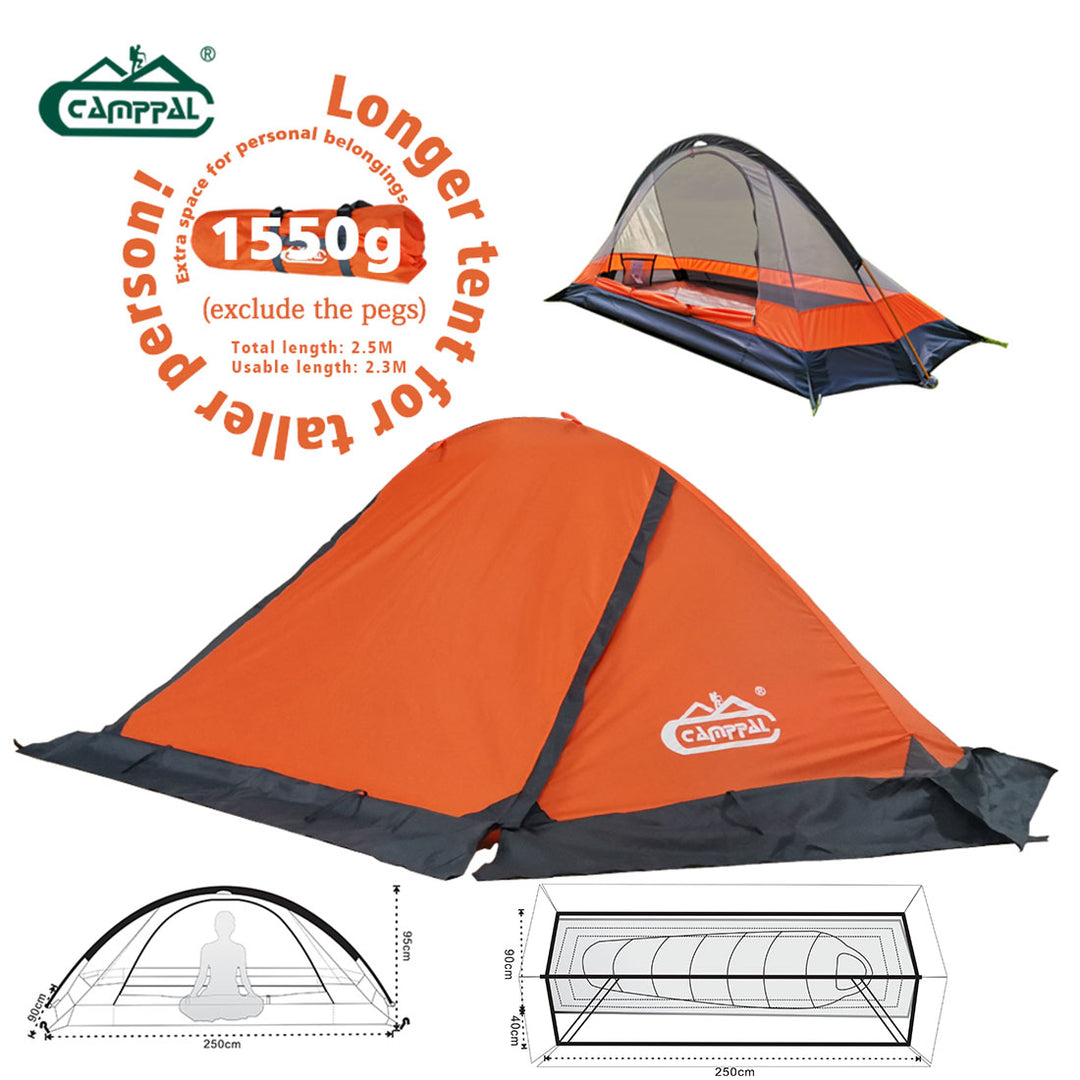 personal tent Camppal Professional 1 Person Single Four Seasons Mountain Tent, Super