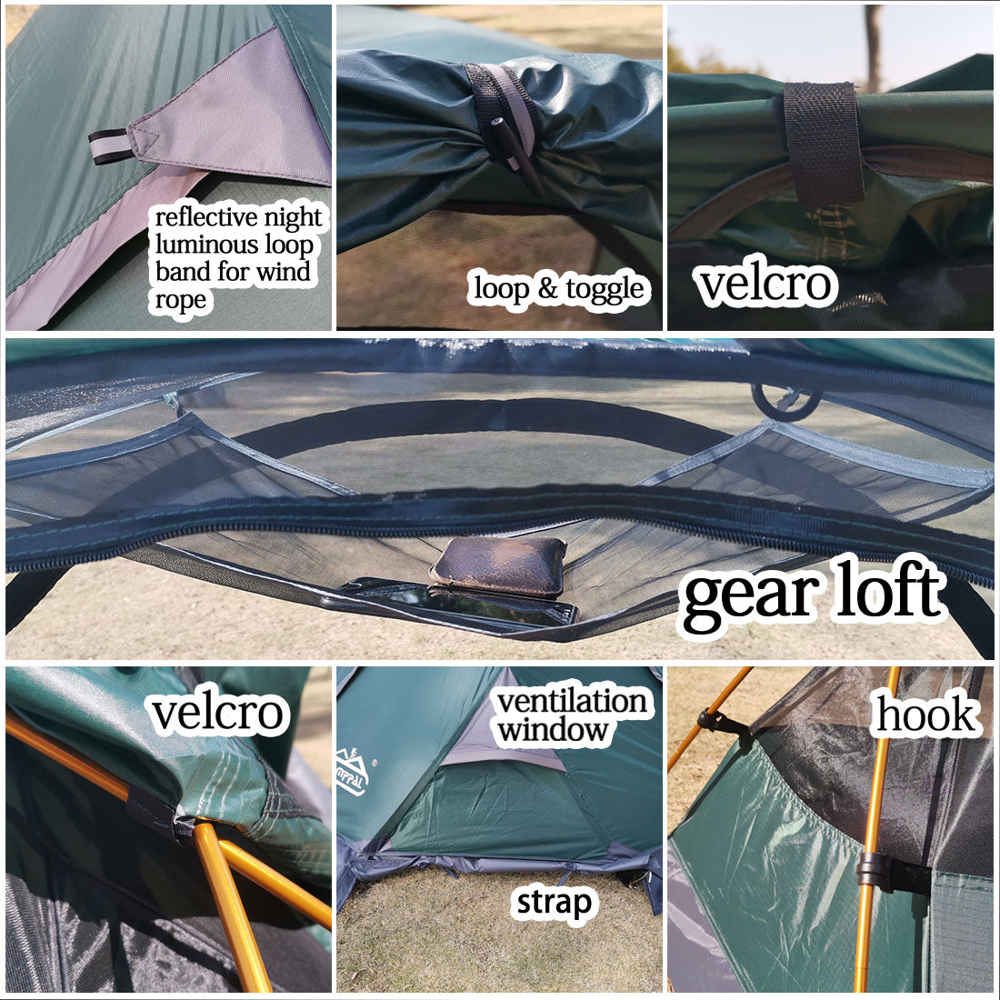 Camppal Professional One Person 4 Seasons Lightweight Backpacking Tent with Water/Rain/Wind/Storm/Snow Proof, Ideal for Solo Camping, Hiking, Trekking