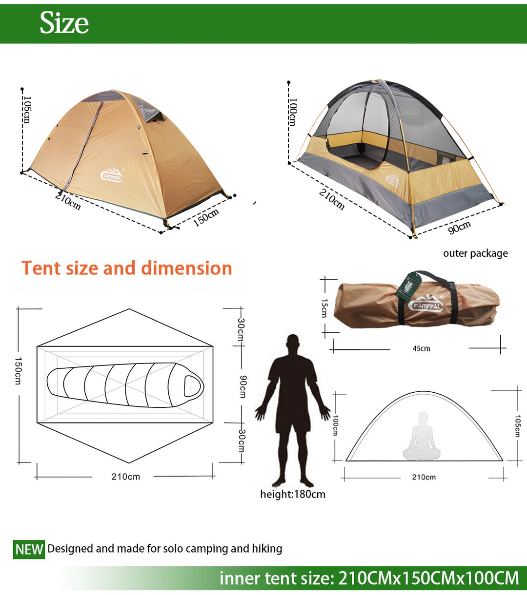 High Quality Four Seasons Professional Mountaineering Tent