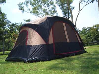 Carpa familiar de cabina de marco para acampar al aire libre en grupo y familia