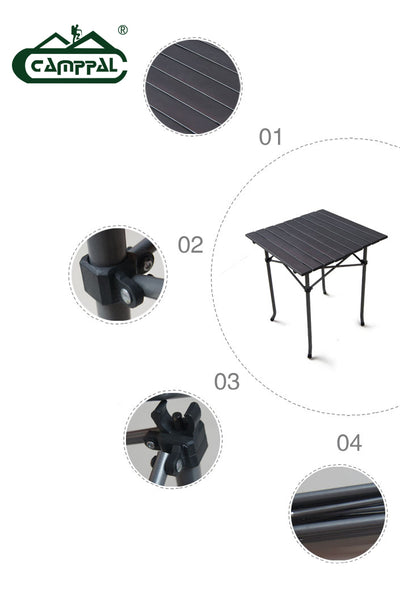 Bonita mesa de aluminio plegable portátil Qaulity